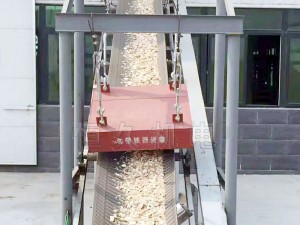 悬挂式永磁除铁器使用现场